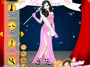 The Popular Prom Queen free online dress-up game, showing a beautiful girl in a glamorous gown ready to be crowned prom queen.