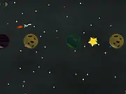 Gravital Rescue free online physics game where a rocket rescues escape pods near a planet and black hole on PlayArcadeHub