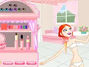 A Monster in Paris dress up game screen showing the character Lucille and the Monster, ready for costume changes in a free online fashion game