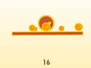 Screenshot of Balance Balls online game, showing a red ball perfectly balanced on a tilting platform, controlled by cursor keys