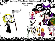 Lenore Dress Up free online game, style the trendy undead character in gothic fashion