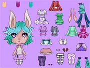 Easter Bunny Dress-Up free online game, style the bunny girl in spring fashion