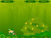 Arrow Knight online game screenshot, a knight archer aiming at falling fruit in a forest, free archery skill game