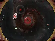 Play Uber Space Shooter free online, intense action screenshot of a spaceship collecting a power-up