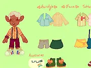 Steiner Dress Up online game screenshot showing the character Steiner ready to be dressed up with various clothes and accessories