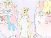 Liz Dress-Up game screenshot showing a girl with various fashionable outfits, free online dress-up game for girls