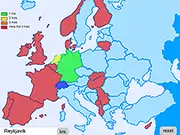Screenshot of Conquering Europe Cities turn-based battle, royal brothers and their mama fighting the Bandit King online