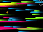 Music Dodge free online rhythm arcade game screenshot showing a vibrant line path generated by music beats