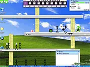 Choose Your Weapon free online action game destroying stickman virus with guns and swords
