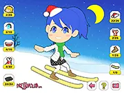 Ski Girl Dress Up game screenshot, free online winter fashion game, stylish skier outfit