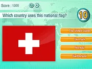 World Flags Quiz online geography game - identifying a country flag from multiple choices