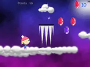 Nino's Space Adventure free online game screenshot, educational platformer, space trivia questions