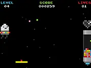 StarByte free online retro arcade game screenshot – controlling a platform to catch falling star pieces for a high score