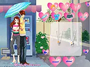 Raining Love Dressup girl in fashion clothes, free online romantic dress-up game