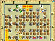 Donjon Bomber 3 free online game, dropping bombs in a dungeon maze