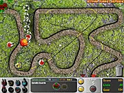 Play Bitmap Turret Defense free, Strategic tower defense game screenshot with turrets and monsters