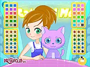 Cat and Me Dress Up game featuring a girl with her cat in matching outfits and styles