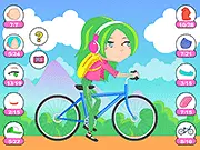 Play Cycling Girl Dressup online, free girl fashion game, bike tour outfit