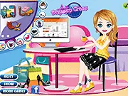 Online Shopper Dressup Game free online – fashion game screenshot of a girl trying on a stylish outfit