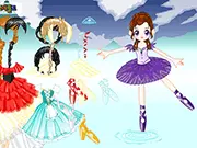 Beautiful water fairy wearing a blue dress and large wings in the Water Fairy free online dress up game