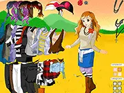 Sweet girl model trying on different hairstyles and clothes in the free online dress-up game Girl Dressup 65