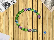 Krazzy Train free online arcade game screenshot – a long, slithering train navigating a tight track