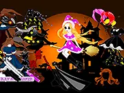 Night Witch Dressup game free online creating a magical witch character