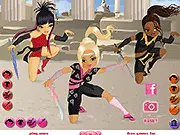 Ninja Sorority Dressup game online, play free fashion and martial arts game, Zeta Epsilon Delta Sorority dress-up