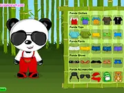 Panda Fashion Dress Up free online game on PlayArcadeHub, dressing up a cute panda
