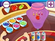 Beautiful Collars game screen showing a variety of colorful gems, studs, and leather options for customizing a pet collar