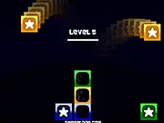 Screenshot of the StarBlock free online puzzle game showing several geometric blocks that need to be fitted perfectly into a star-shaped outline.