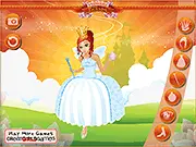 Screenshot of the Princess Elliana Dress Up free online game showing the princess model wearing a luxurious ballgown and a sparkling tiara.