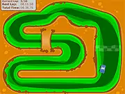 Super Race free online car racing game screenshot, car speeding on a track with opponents