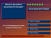 Geography Quiz Europe free online game, a map of Europe with flags and question marks, PlayArcadeHub