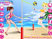 Play Volley Beach Dress Up free online game, styling two friends for beach volleyball