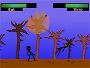 Fatal Stick Fight V2 free online fighting game screenshot showing two stick-figures engaged in an intense battle