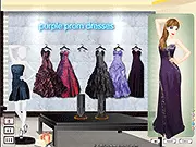 Purple Prom Dresses free online dress up game featuring stunning ball gowns and fashion accessories