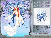 Ocean Princess Ninia Dressup free online game, mermaid princess fashion, blue and green gowns