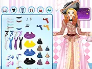 Renaissance Girl free online dress up game featuring a beautiful Renaissance dress, hat, and chic accessories