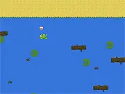 Gone Pondin' free online game screenshot, casual fishing mini-game, relaxing pond fishing game