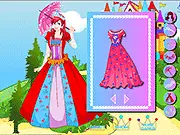 Vintage Princess Dressup free online game, a princess wearing a classic retro dress and hat, PlayArcadeHub