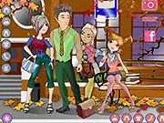 Bus Stop Blues free online social game screenshot, meeting strangers and talking at a bus stop