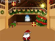 Santa Claus collecting gifts and toys for Christmas in the free online holiday game Santa's Stock Up