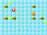 Screenshot of Santa's Sack puzzle game, helping Santa find the toy sack by placing directional arrows