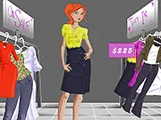 Budget Bonanza free online game showing friends shopping for clothes in a boutique