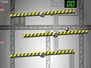 B-Game Maze Challenge online free game screenshot showing a ball rolling on a rotating platform maze