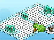 Granite Head Flying Rock Man gameplay screenshot, free online isometric puzzle action game with monkey retrieval on PlayArcadeHub