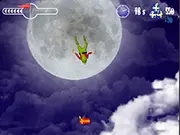 Merlin Christmas 2 free online game screenshot, Merlin the wizard saving presents, holiday rescue game