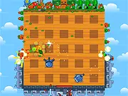 Tree Troopers free real-time strategy game screenshot. Defending the Earth Tree from invading human tanks and bullets in a forest setting.