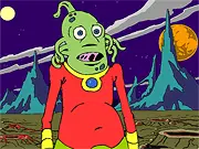 Gum-Chewing Alien free online game screenshot, interactive bubblegum-blowing toy